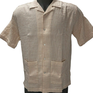 NEW EDMMOND STUDIOS Shirt Plain Red Size M Captains Dinner Short Sleeve Square